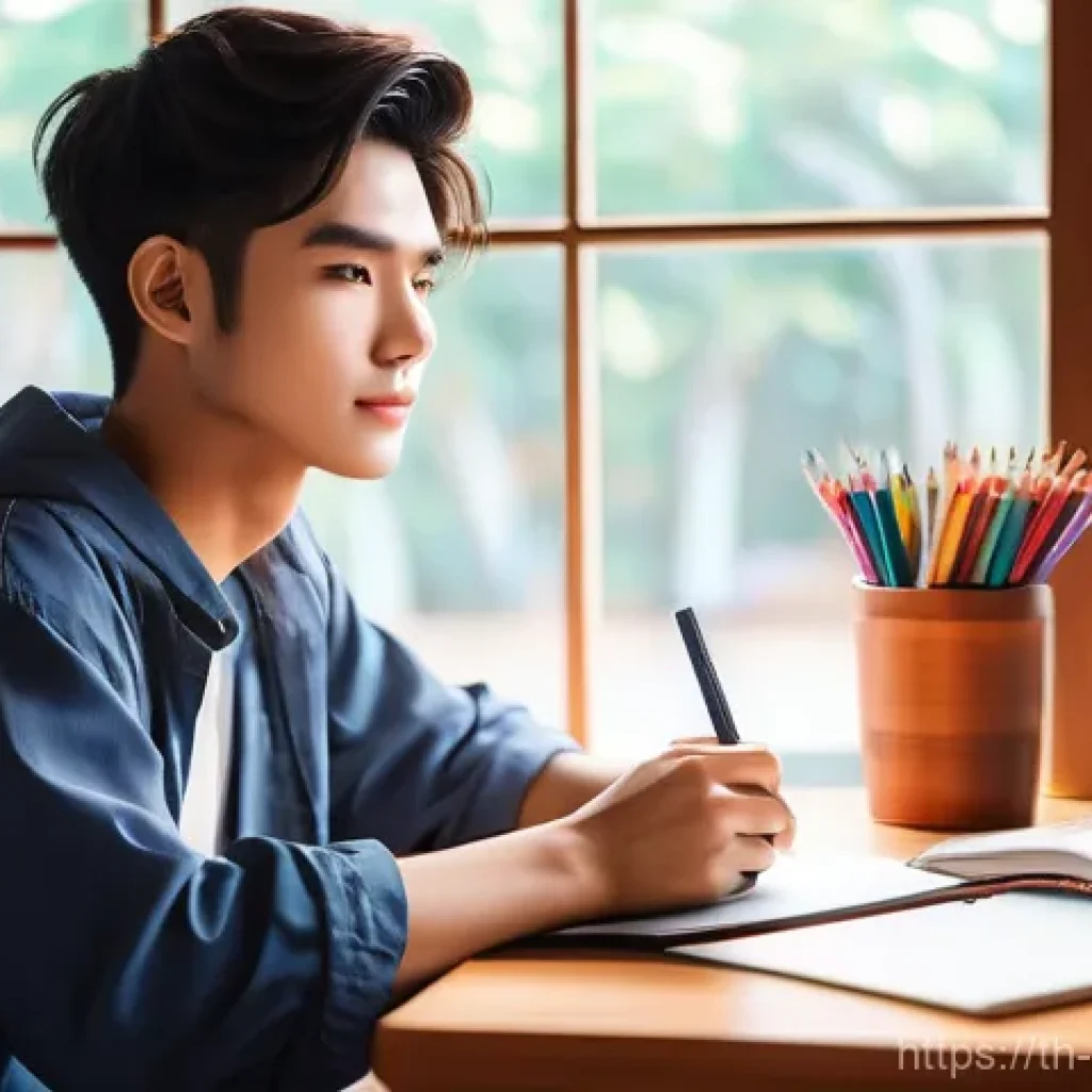 웹툰작가로 성장하기 위한 공부법 - **Prompt 1: The Spark of Inspiration – A Thai Webtoon Artist's Creative Journey**
A young, aspir...