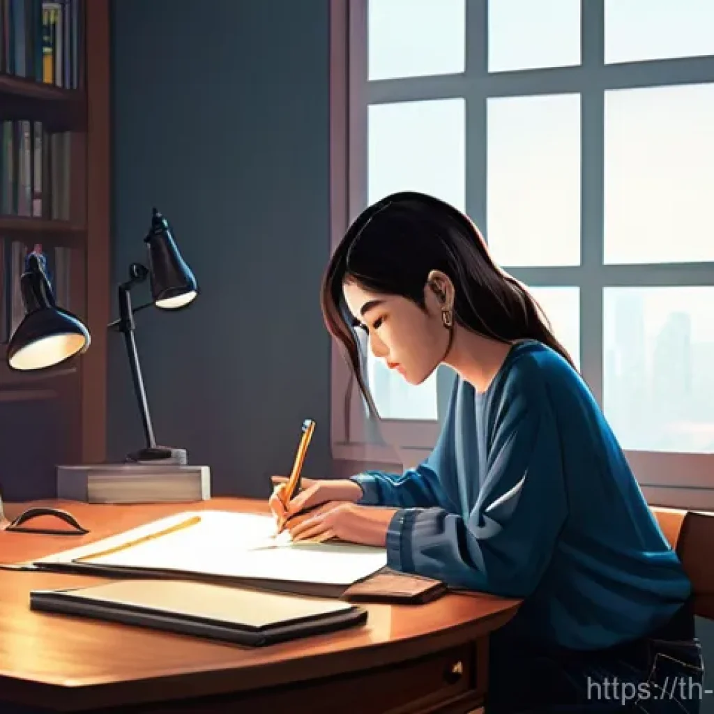 웹툰작가 커리어 패스 - **Prompt 1: The Dedicated Creator**
    "A young Thai woman, in her early twenties, with stylish dar...