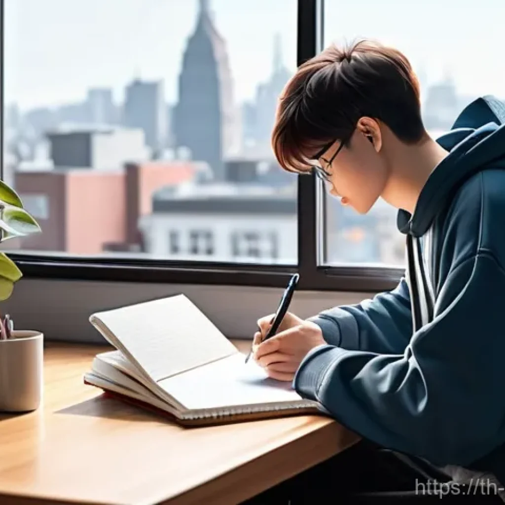 웹툰작가 스케줄 관리 비법 - **Prompt 1: Focused Webtoon Artist Organizing Thoughts**
A gender-neutral webtoon artist, wearin...